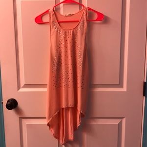 Peach bling blouse